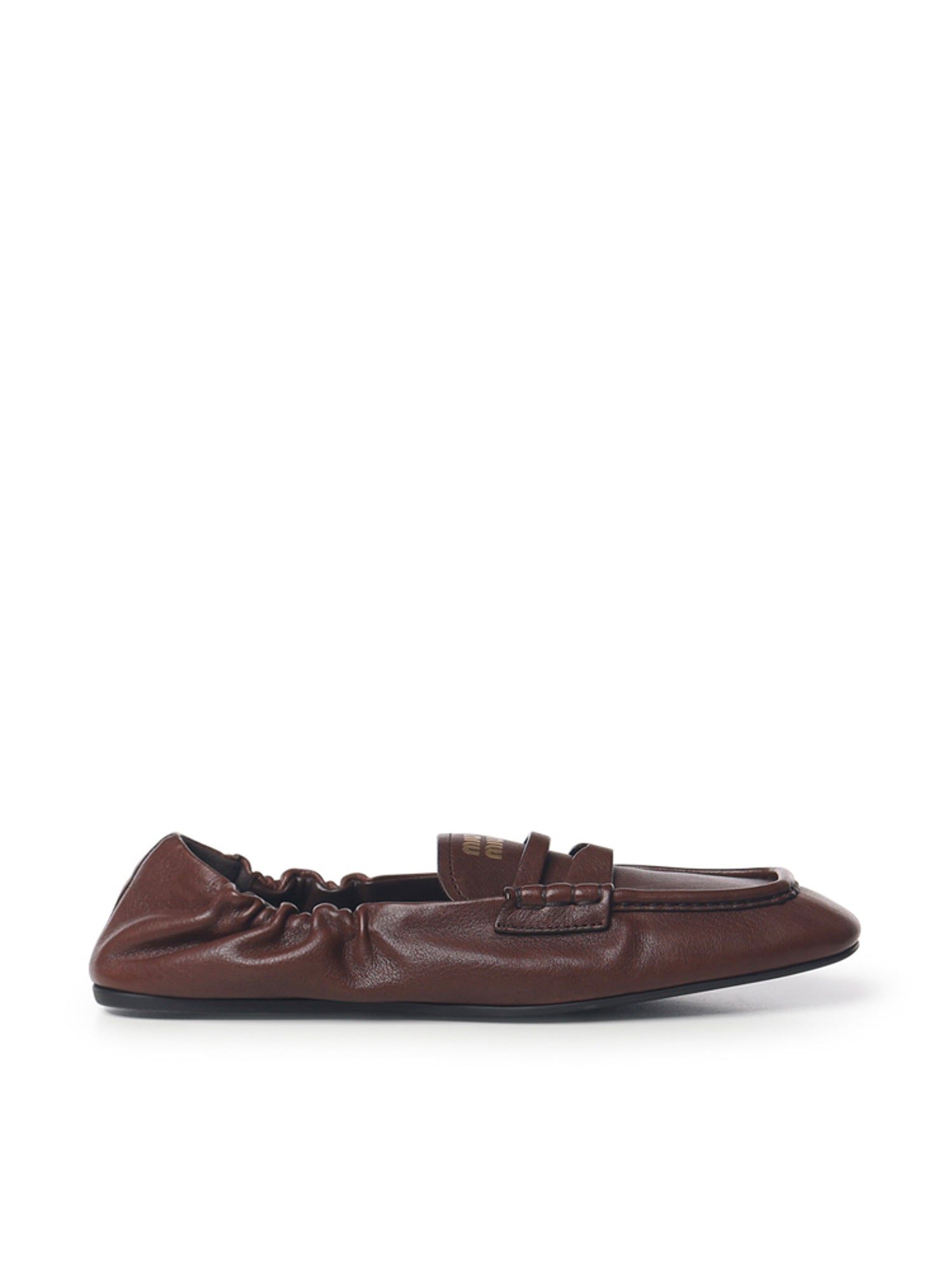 Mocassini Ruches in nappa 5D341E EFXF0NBL MIU MIU 