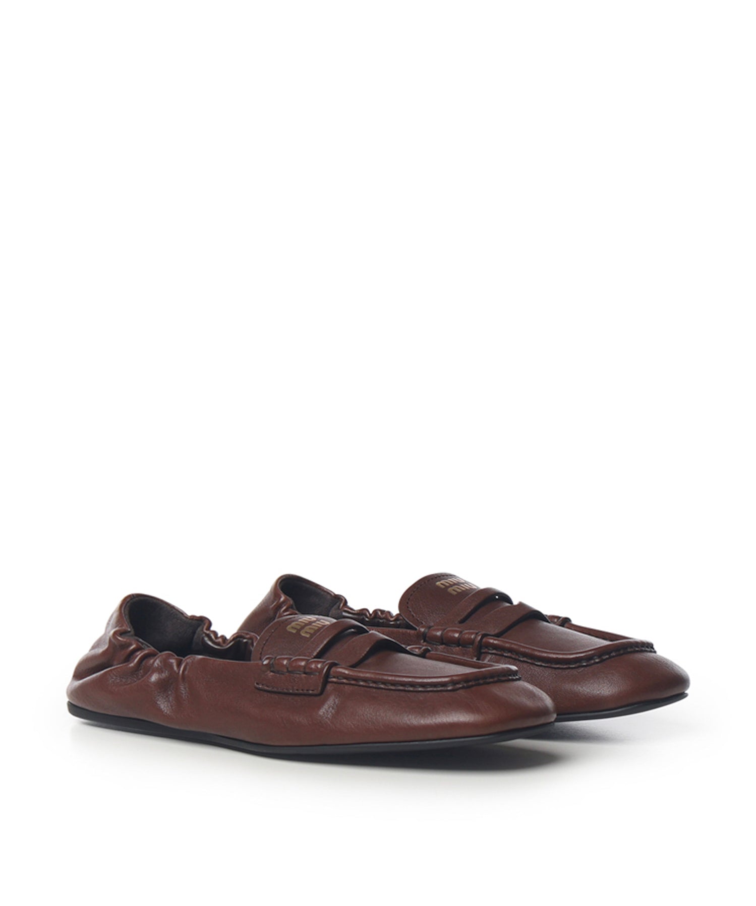 Mocassini Ruches in nappa 5D341E EFXF0NBL MIU MIU 