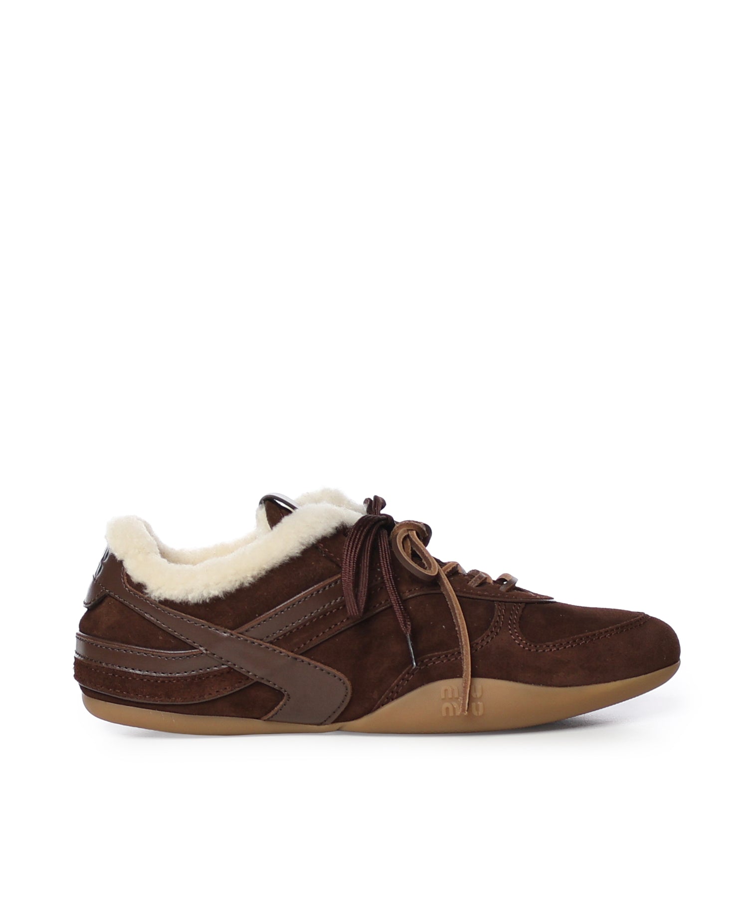 Sneakers Gymnasium in suede e pelle 5E428E Z0GF0003 MIU MIU 