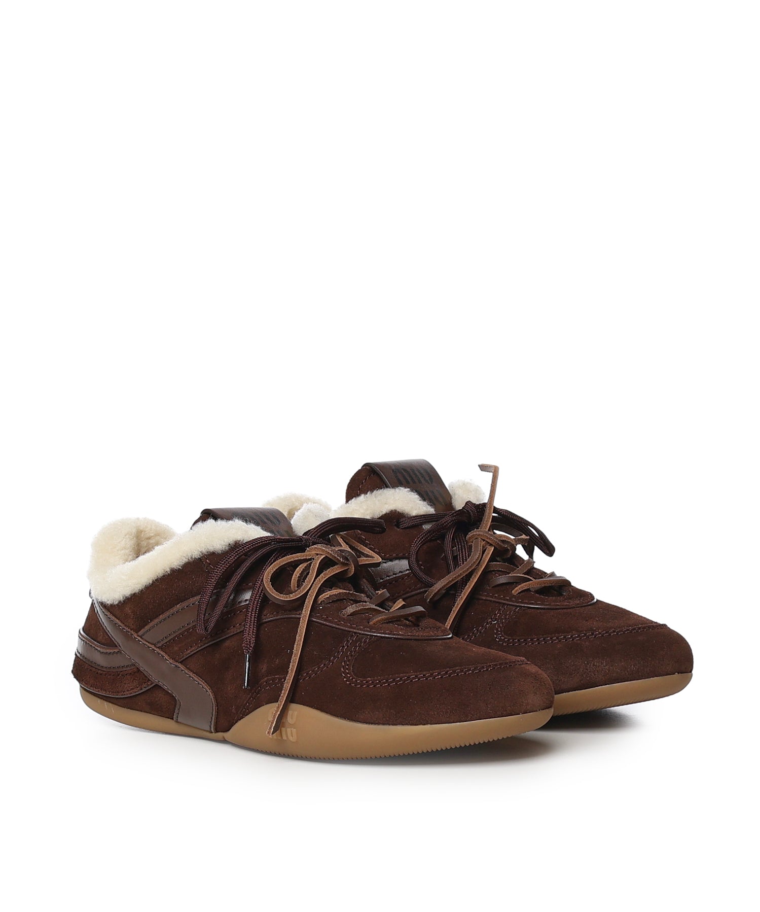 Sneakers Gymnasium in suede e pelle 5E428E Z0GF0003 MIU MIU 