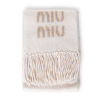 Sciarpa in misto mohair con logo 5FS062 2CQDF0009 MIU MIU 