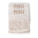 Sciarpa in misto mohair con logo 5FS062 2CQDF0009 MIU MIU 