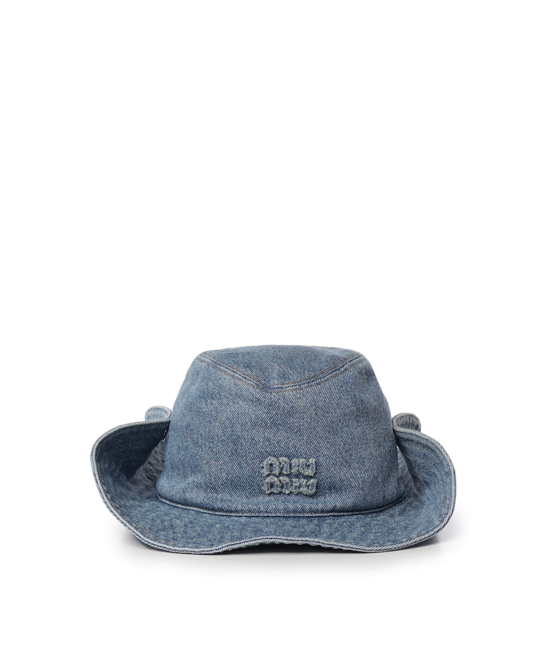 Cappello cowboy in denim washed 5HC221 2G9UF0013 MIU MIU 