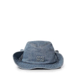 Cappello cowboy in denim washed 5HC221 2G9UF0013 MIU MIU 