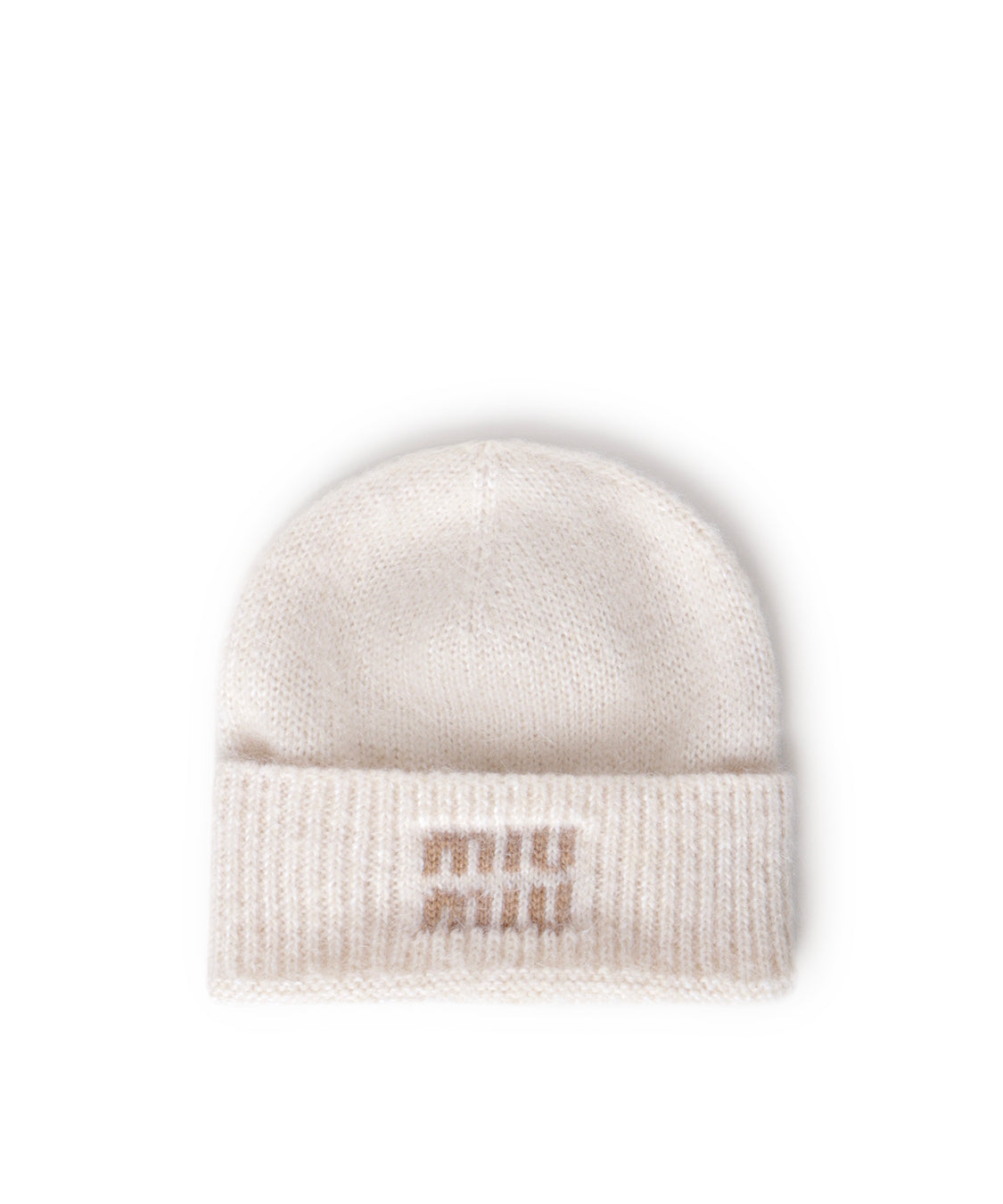Cappello in mohair con logo 5HC378 2CQDF0009 MIU MIU 