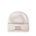Cappello in mohair con logo 5HC378 2CQDF0009 MIU MIU 