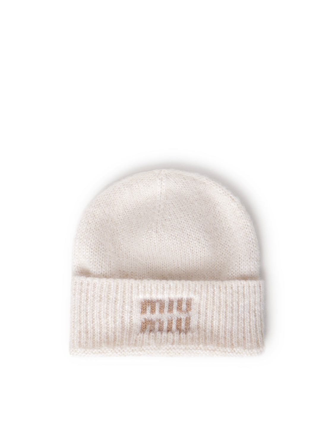 Cappello in mohair con logo 5HC378 2CQDF0009 MIU MIU 