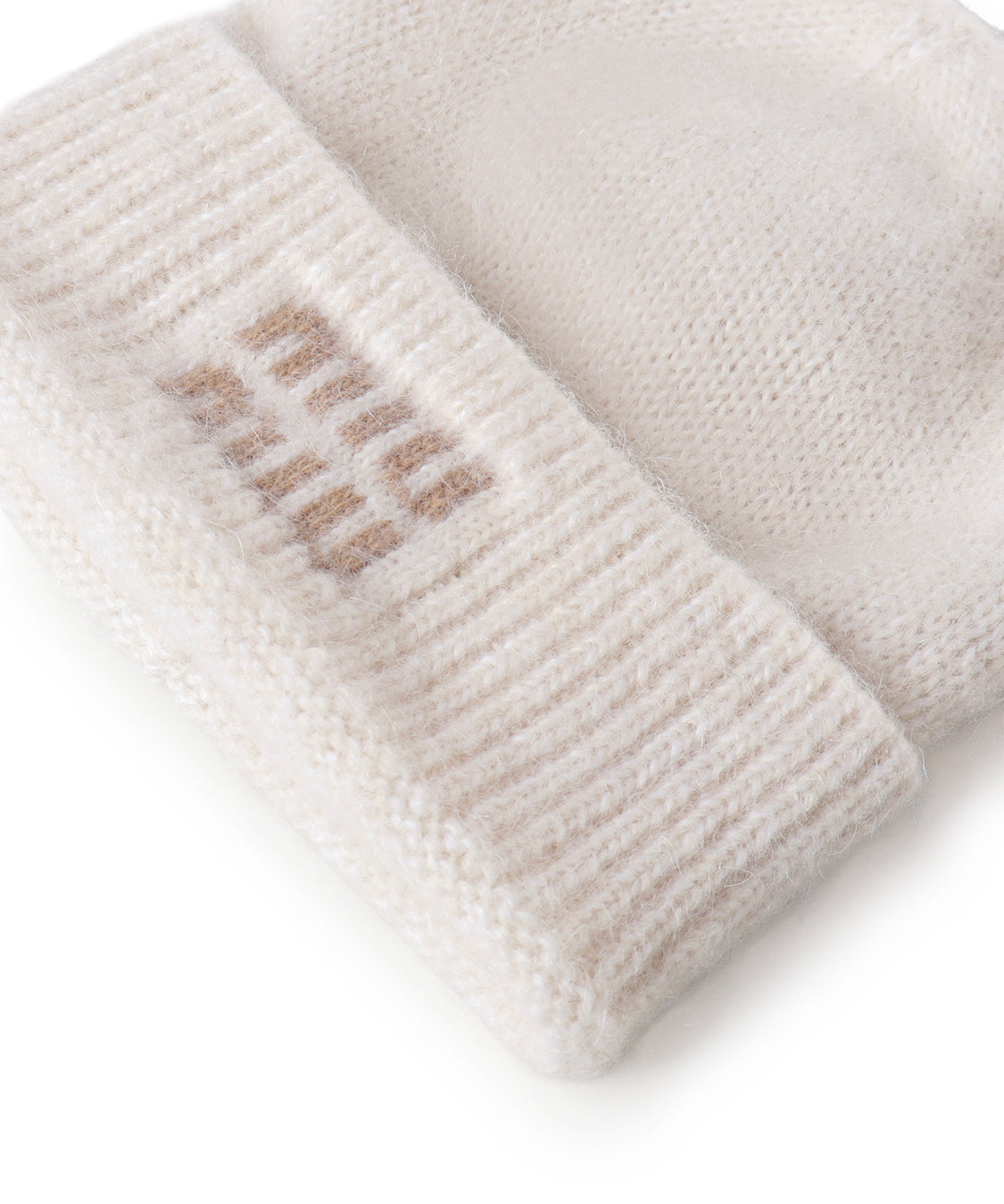 Cappello in mohair con logo 5HC378 2CQDF0009 MIU MIU 