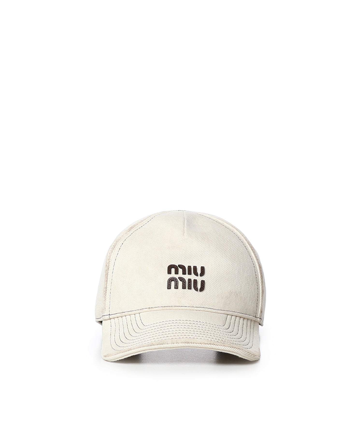 Cappello da baseball con logo 5HC37M 2G84F0009 MIU MIU 