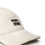 Cappello da baseball con logo 5HC37M 2G84F0009 MIU MIU 