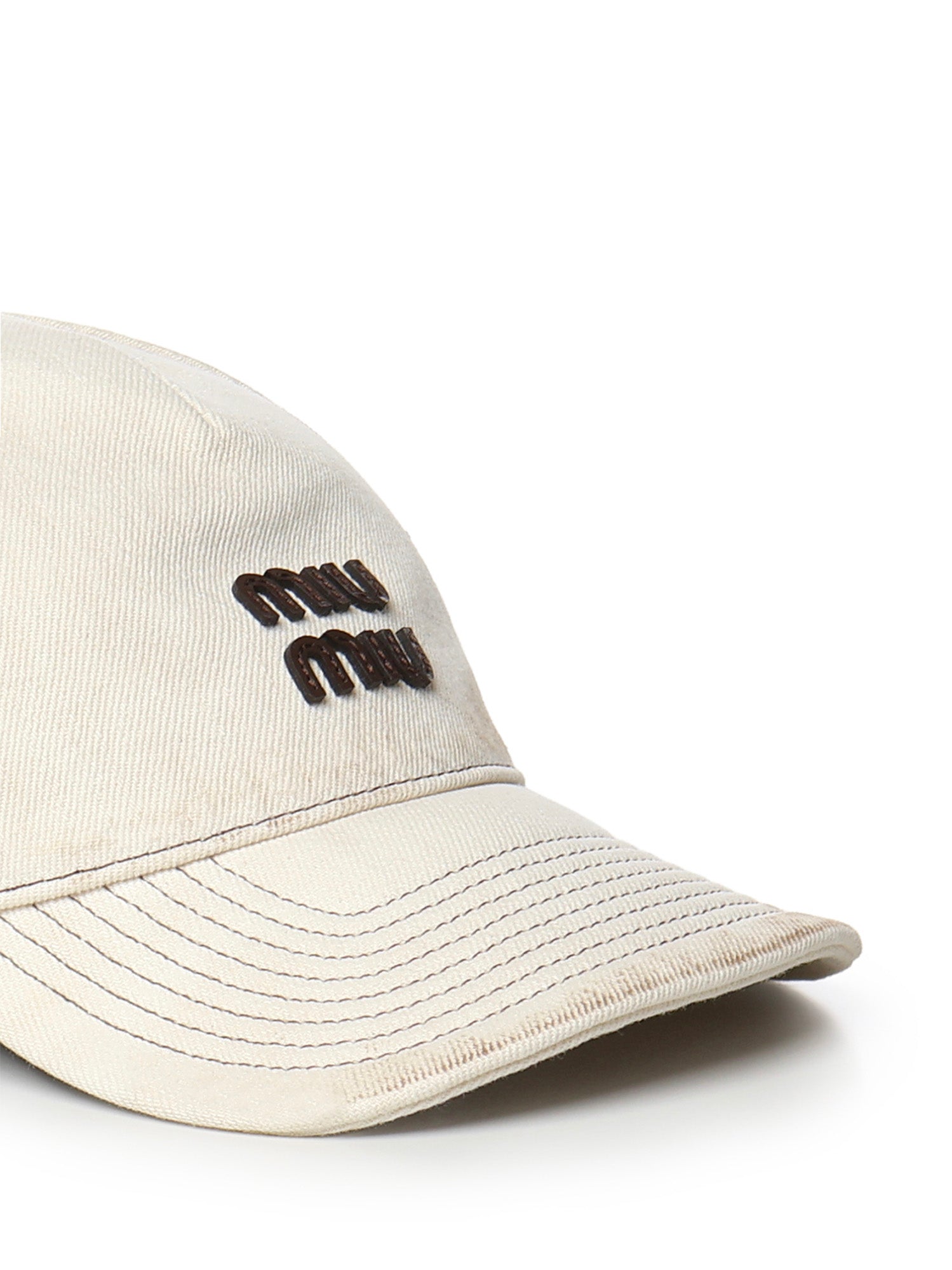 Cappello da baseball con logo 5HC37M 2G84F0009 MIU MIU 