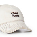 Cappello da baseball con logo 5HC37M 2G84F0009 MIU MIU 