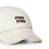 Cappello da baseball con logo 5HC37M 2G84F0009 MIU MIU 