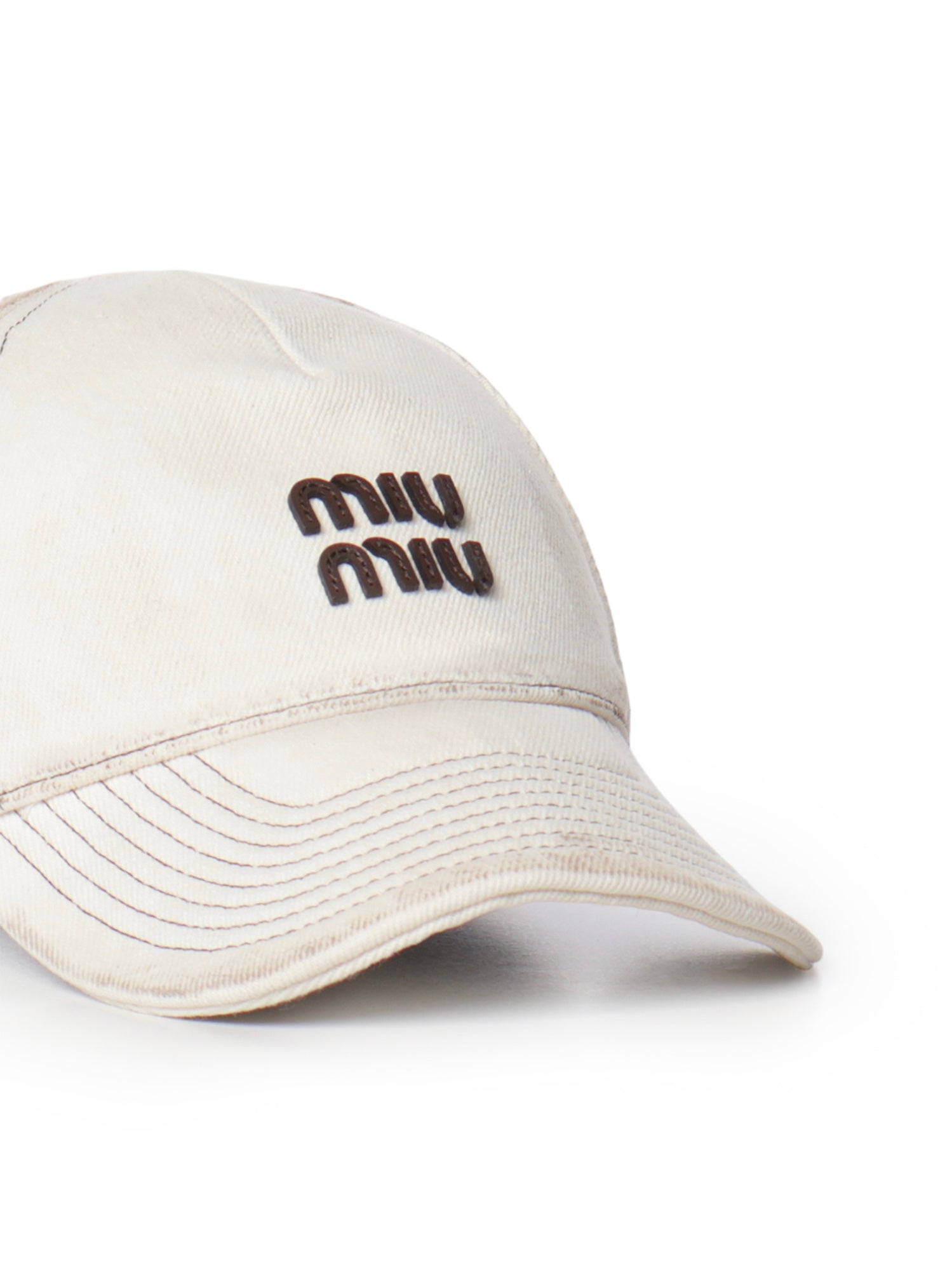 Cappello da baseball con logo 5HC37M 2G84F0009 MIU MIU 