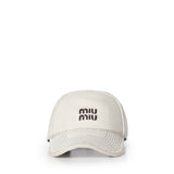 Cappello da baseball con logo 5HC37M 2G84F0009 MIU MIU 
