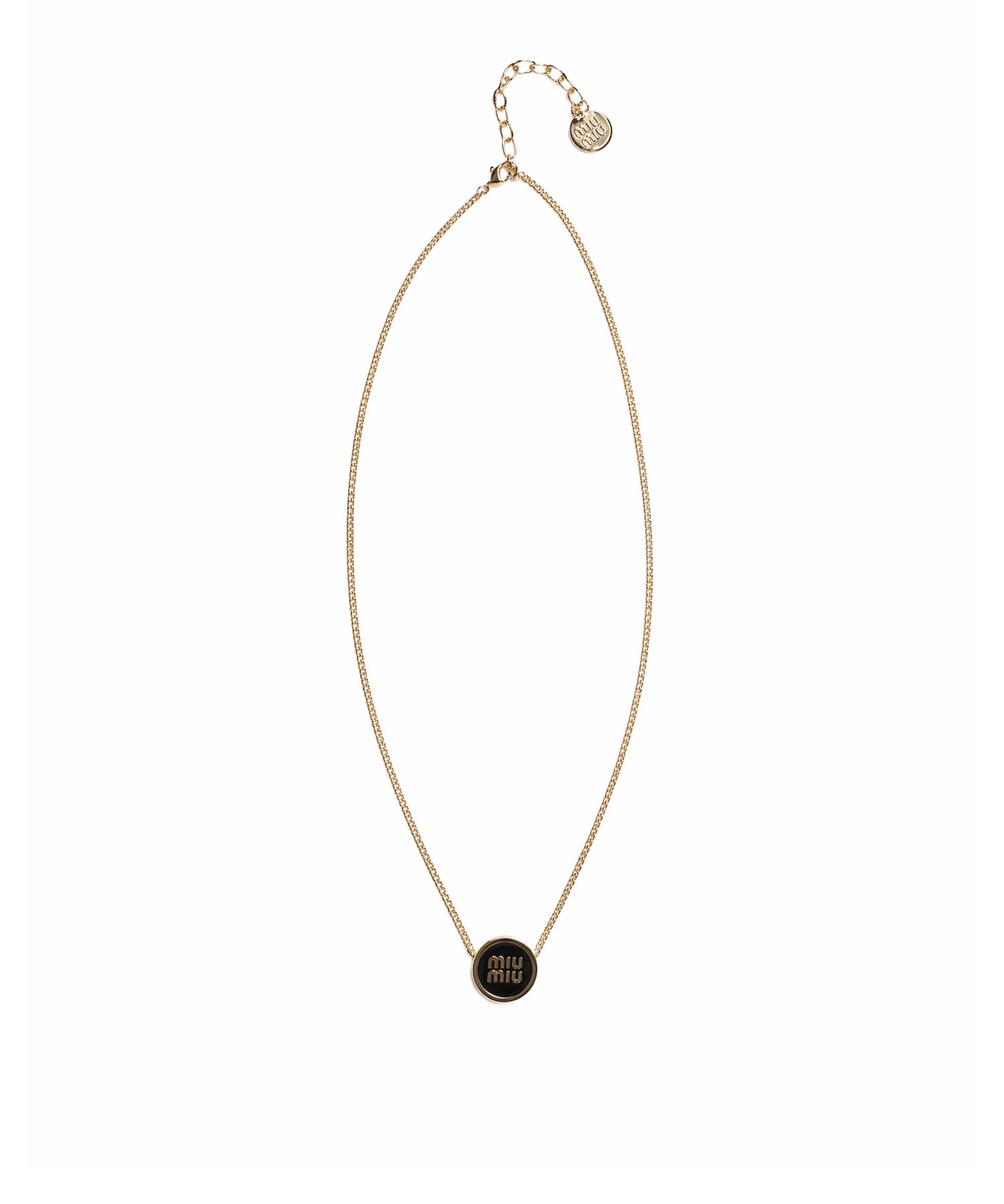Collana in metallo con logo<BR/> 5IC096 2F6TF0002 MIU MIU 