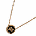 Collana in metallo con logo<BR/> 5IC096 2F6TF0002 MIU MIU 