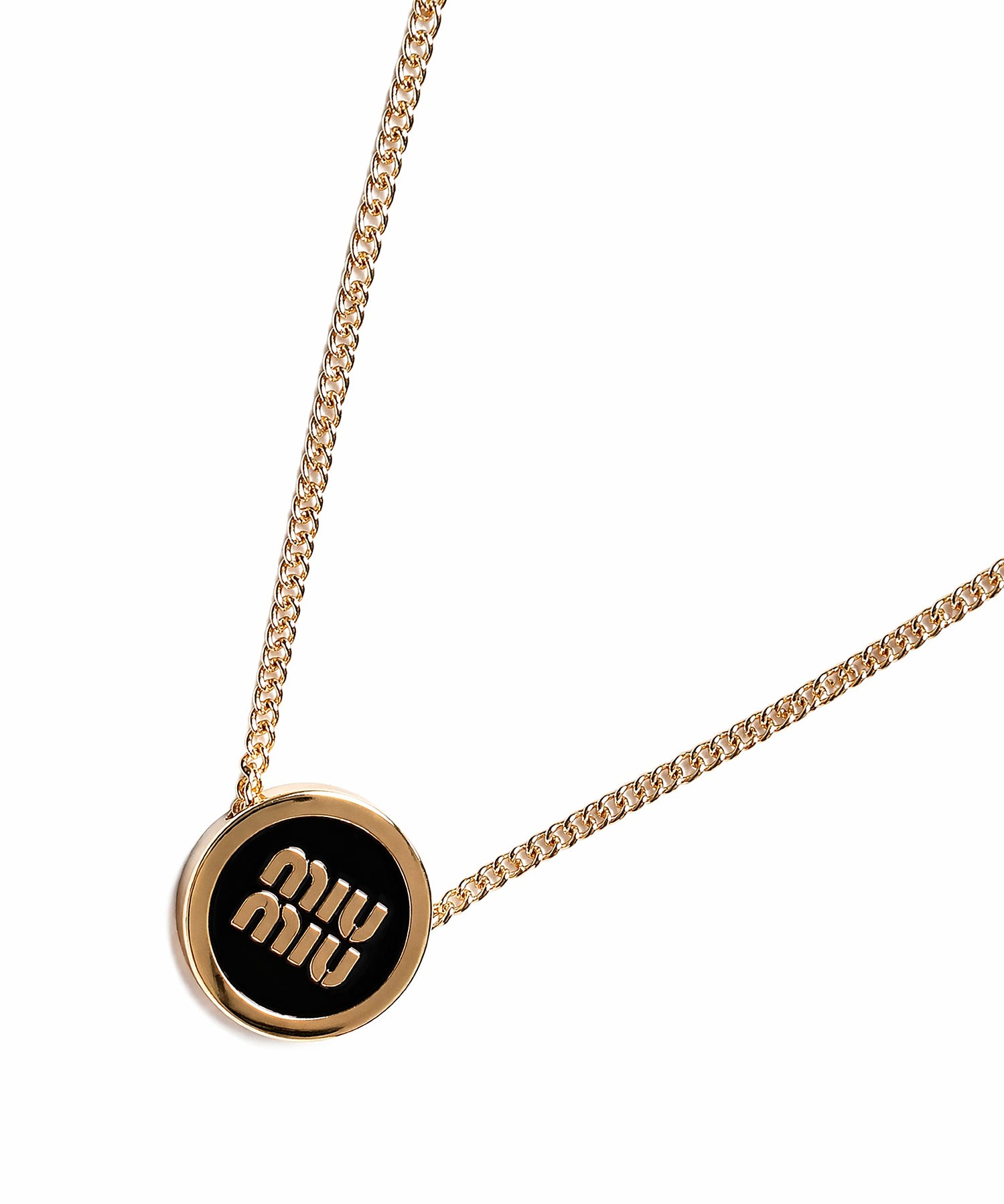 Collana in metallo con logo<BR/> 5IC096 2F6TF0002 MIU MIU 