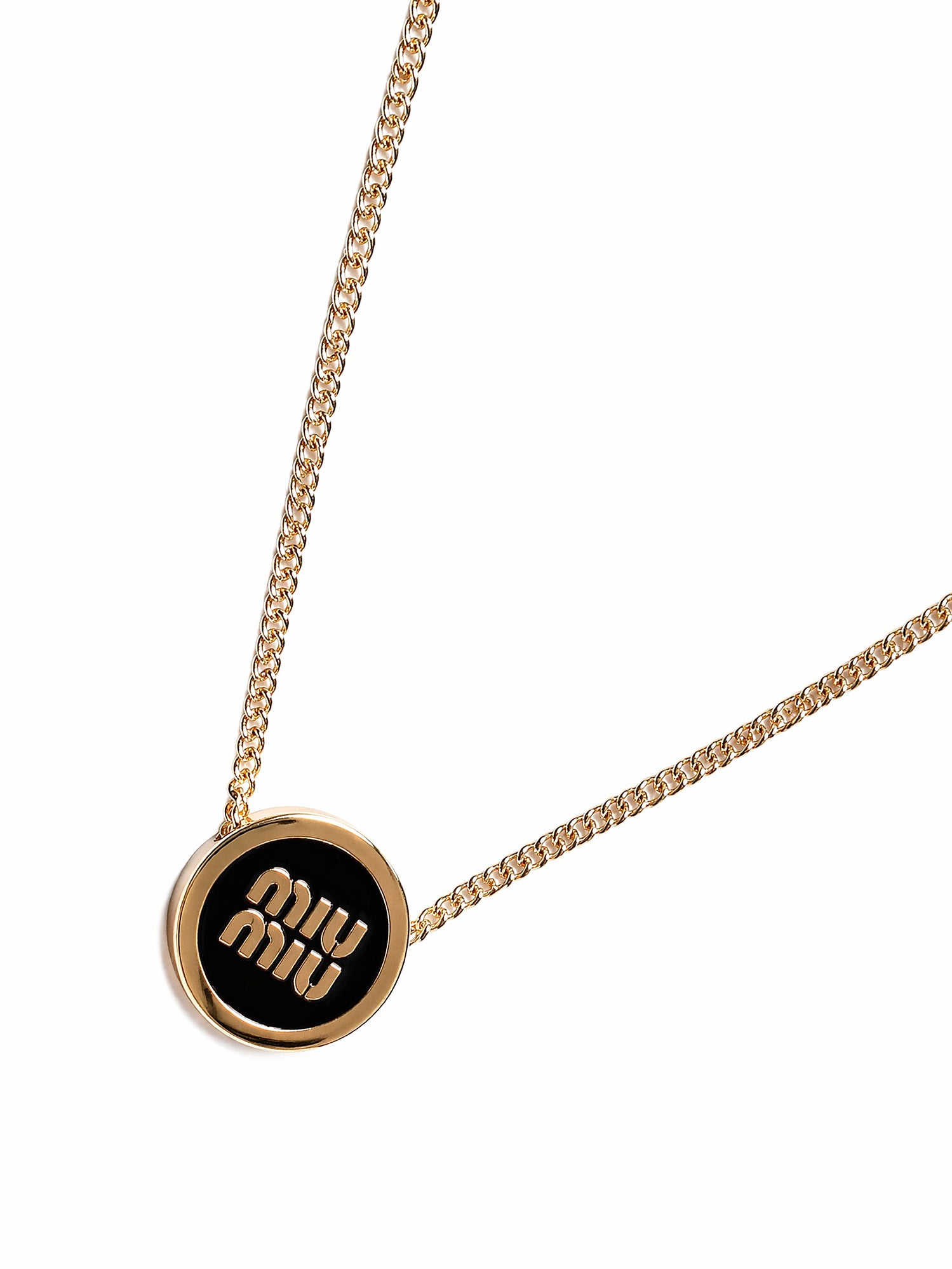 Collana in metallo con logo<BR/> 5IC096 2F6TF0002 MIU MIU 