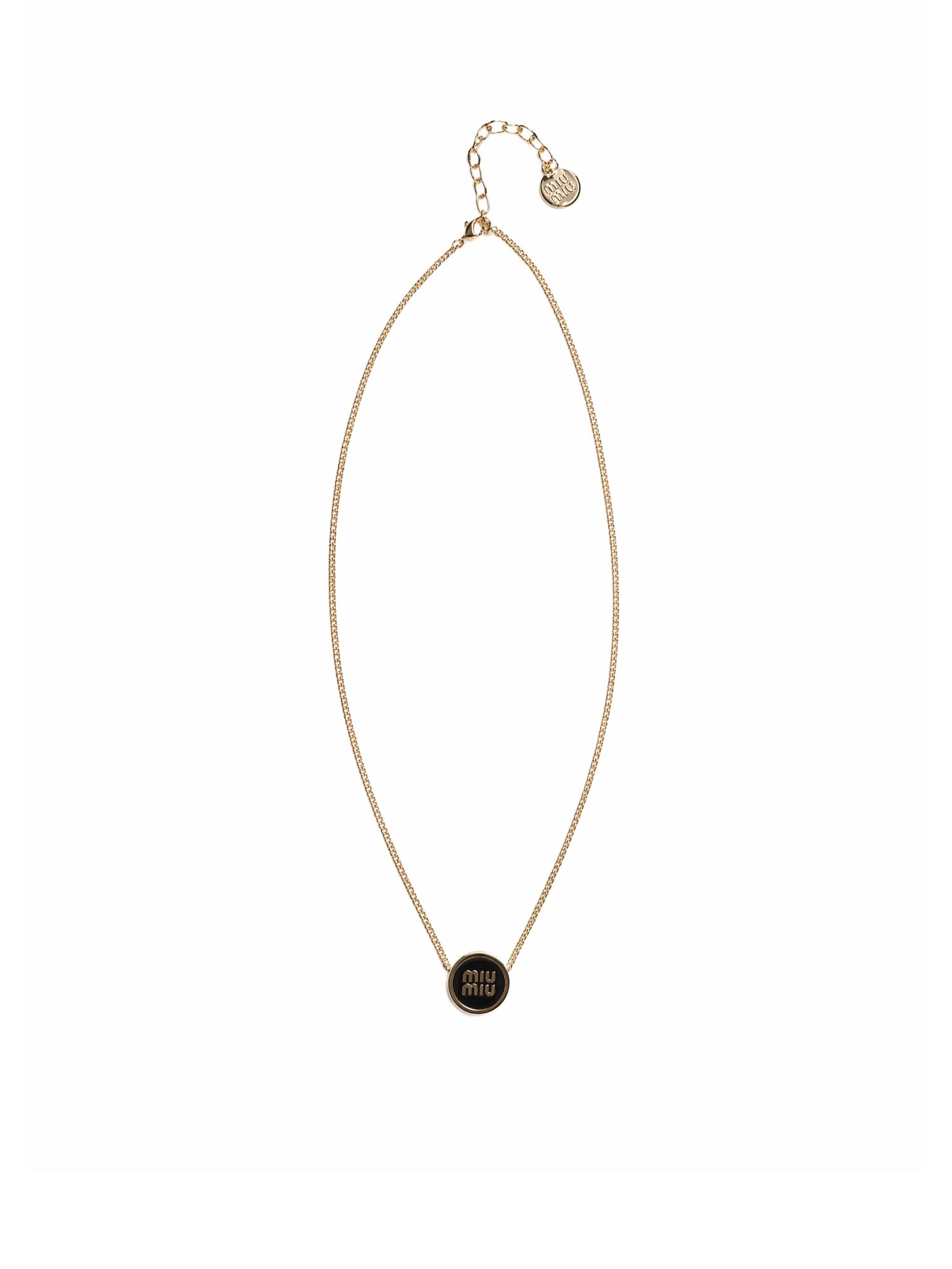 Collana in metallo con logo<BR/> 5IC096 2F6TF0002 MIU MIU 