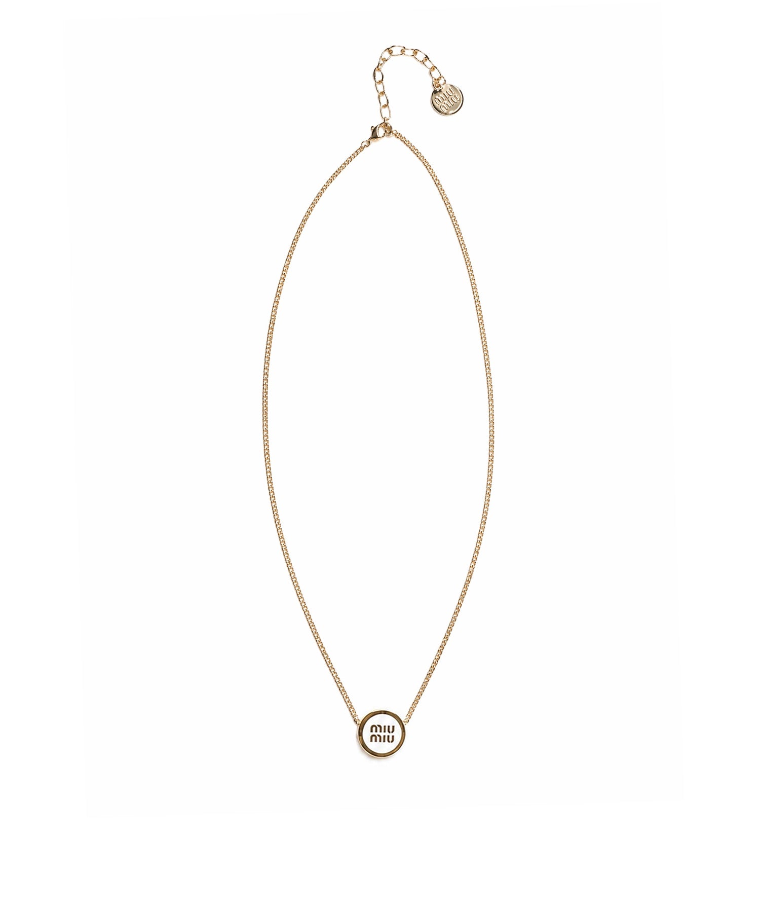 Collana in metallo con logo 5IC096 2F6TF0009 MIU MIU 