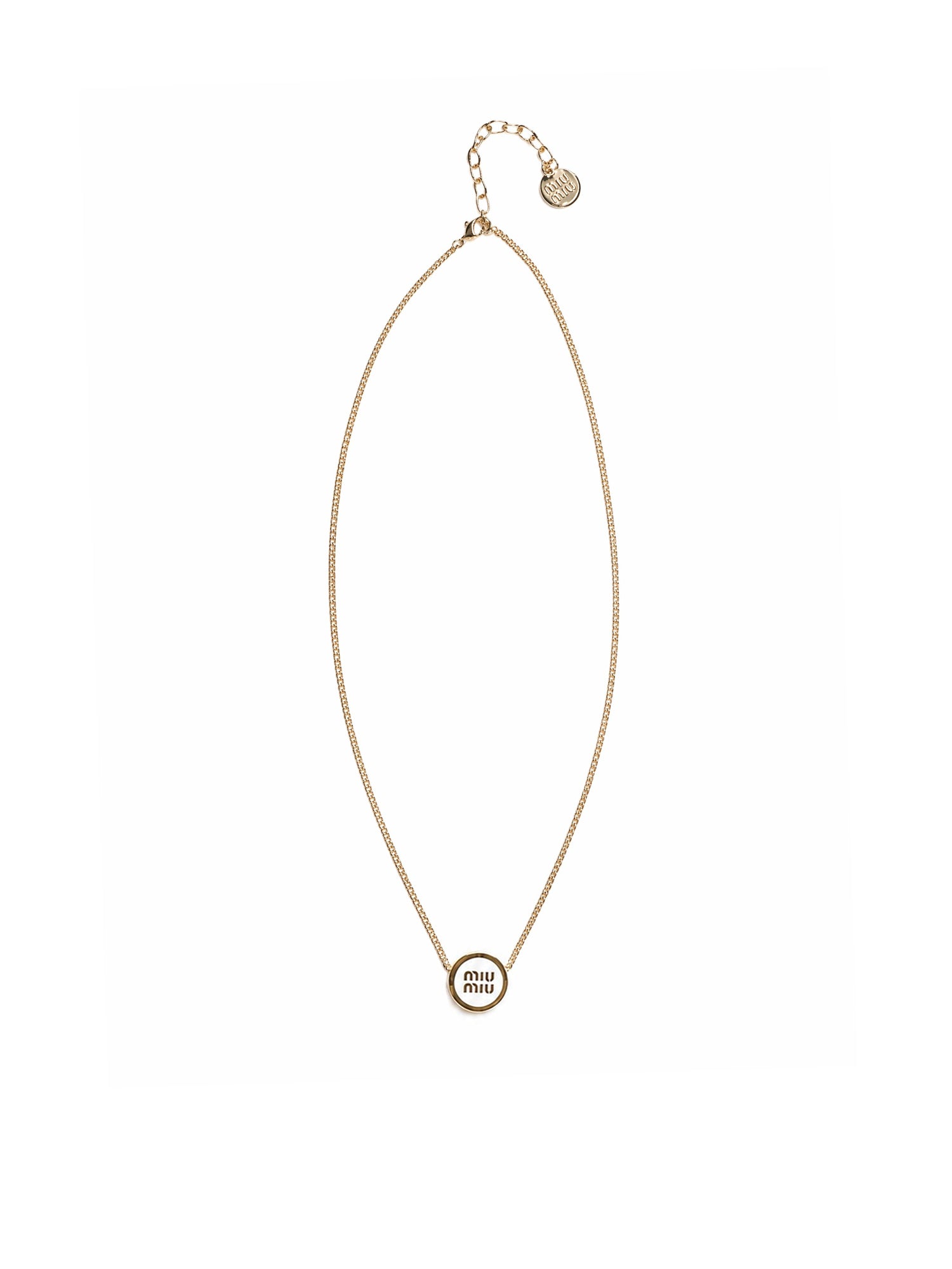Collana in metallo con logo 5IC096 2F6TF0009 MIU MIU 