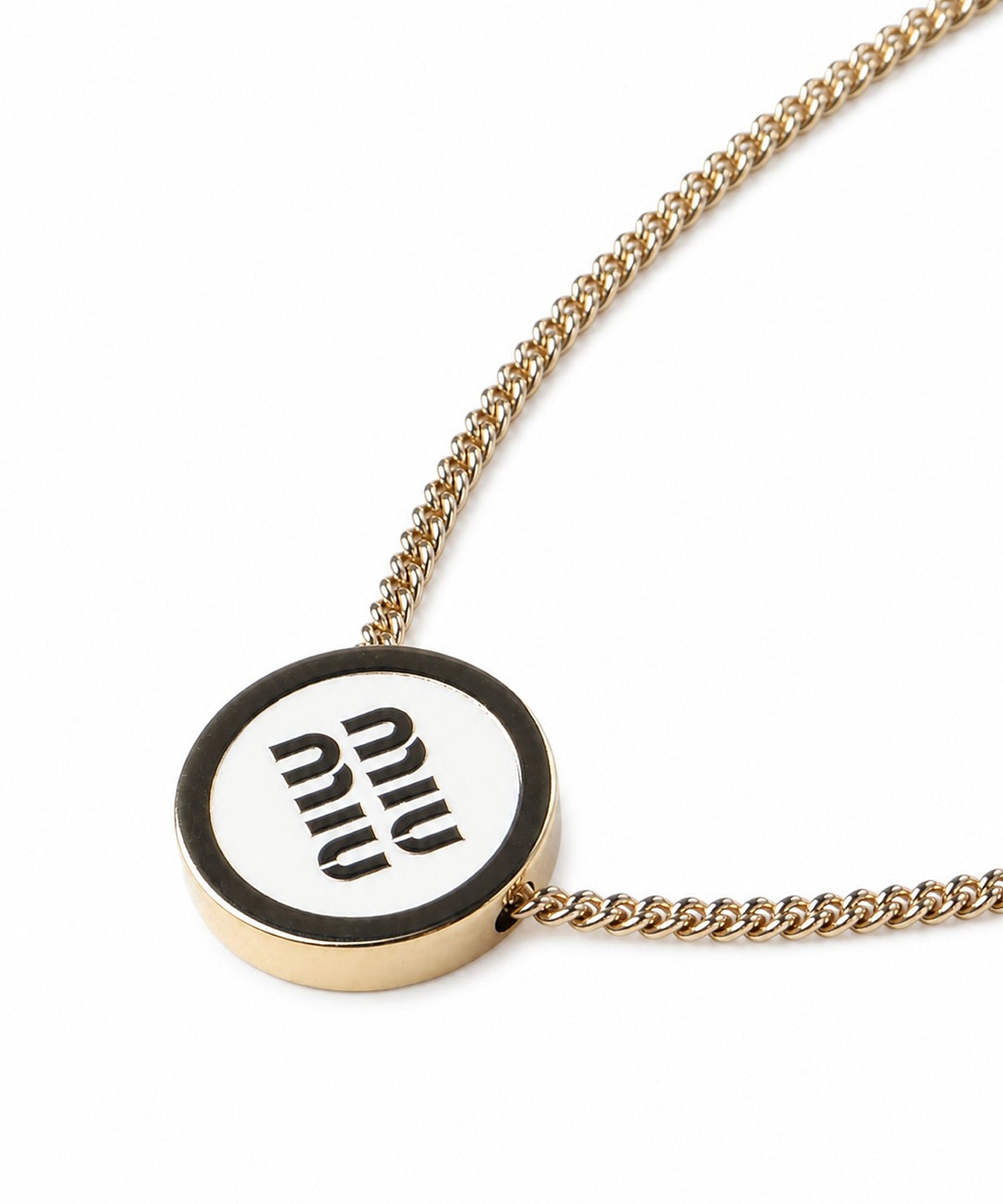 Collana in metallo con logo 5IC096 2F6TF0009 MIU MIU 