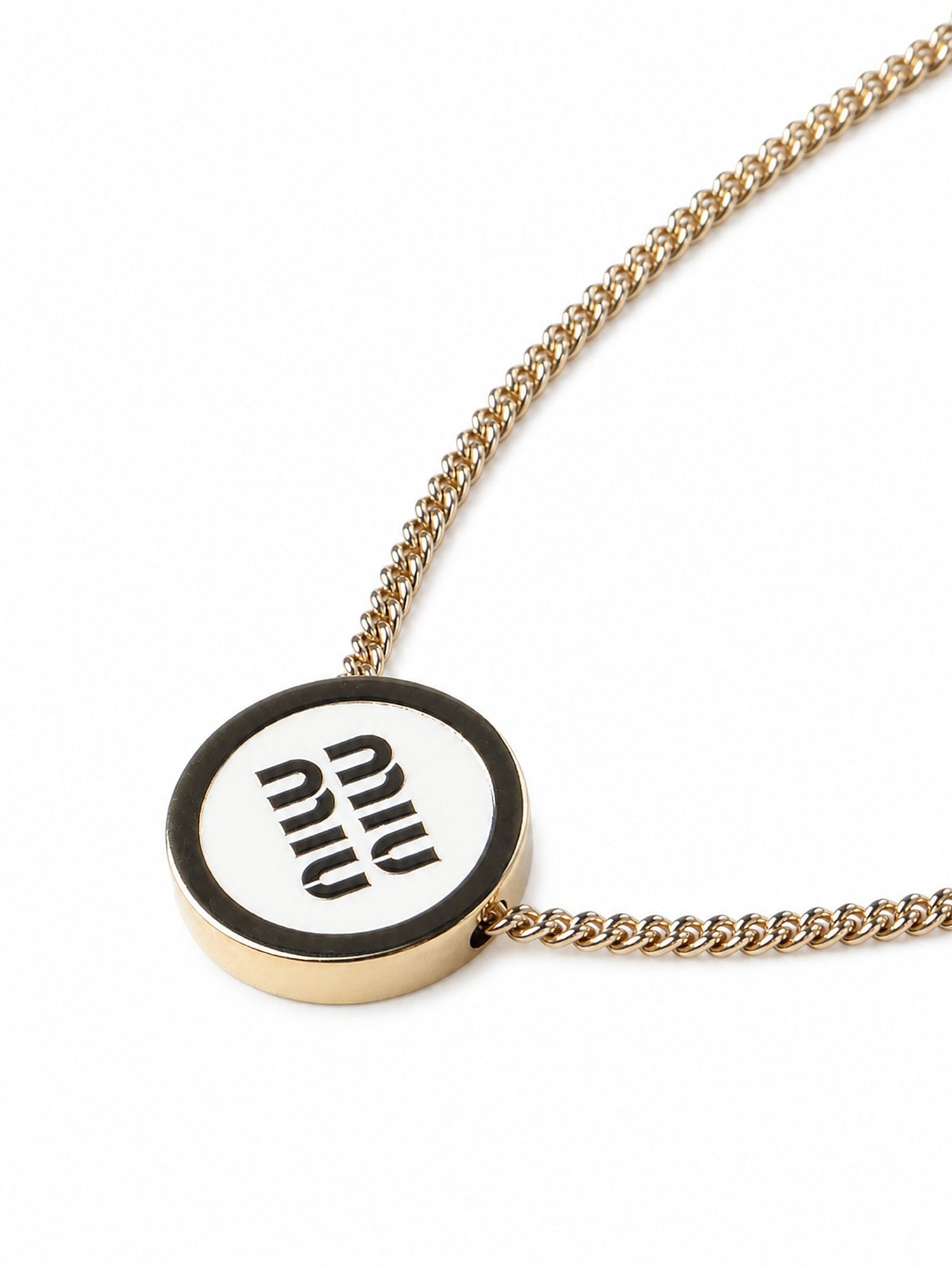 Collana in metallo con logo 5IC096 2F6TF0009 MIU MIU 