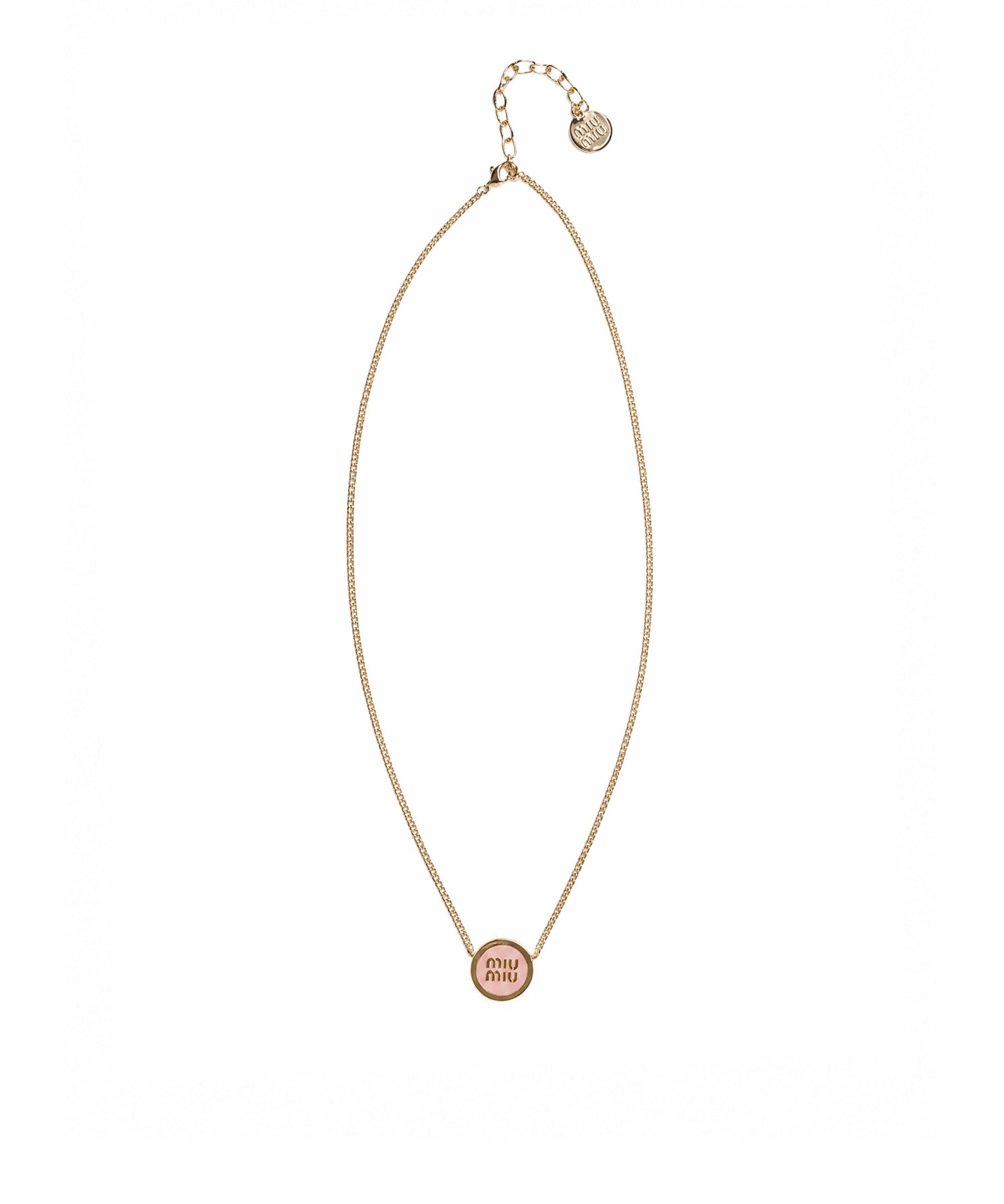 Collana in metallo con logo 5IC096 2F6TF0615 MIU MIU 