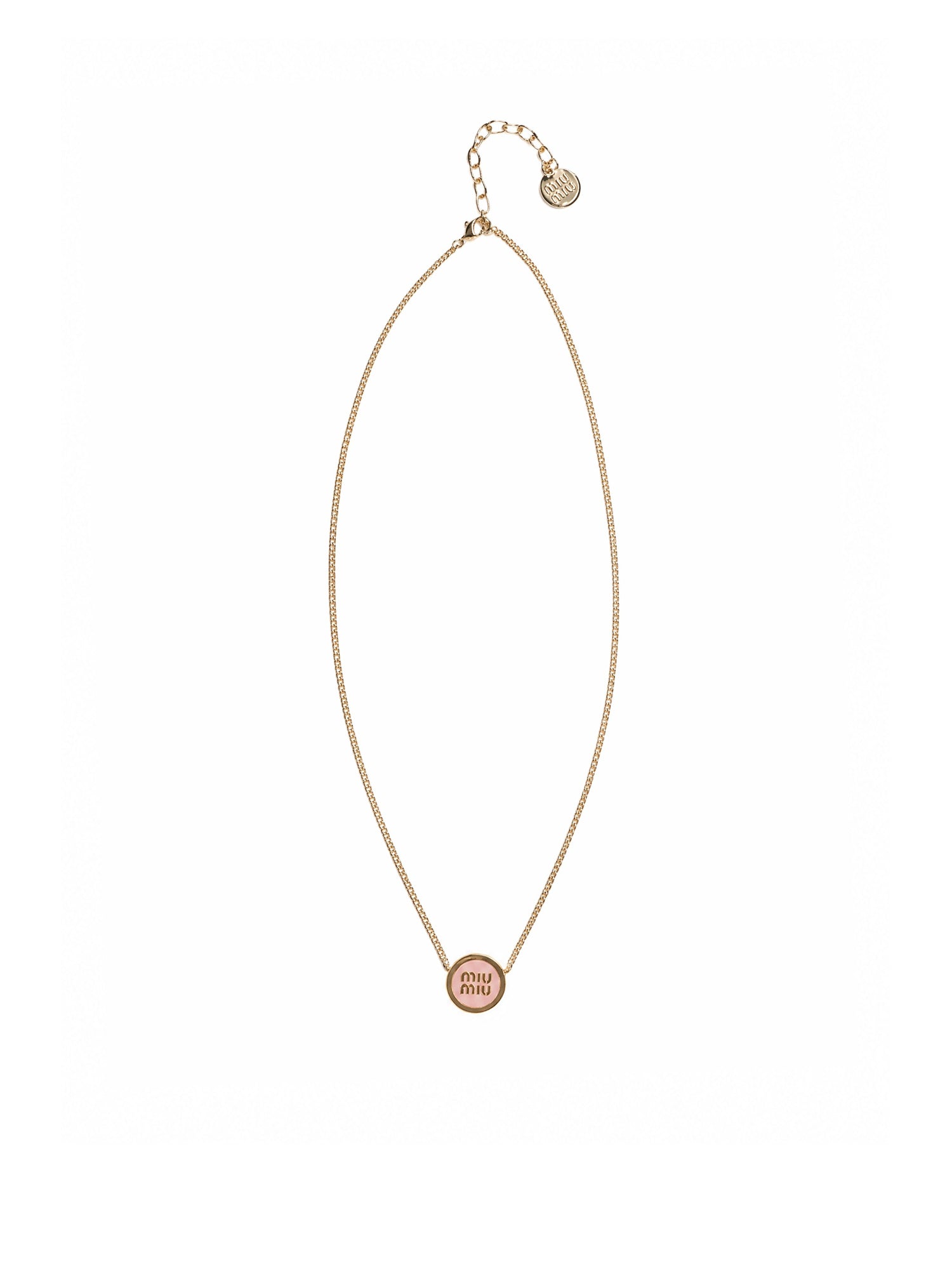 Collana in metallo con logo 5IC096 2F6TF0615 MIU MIU 