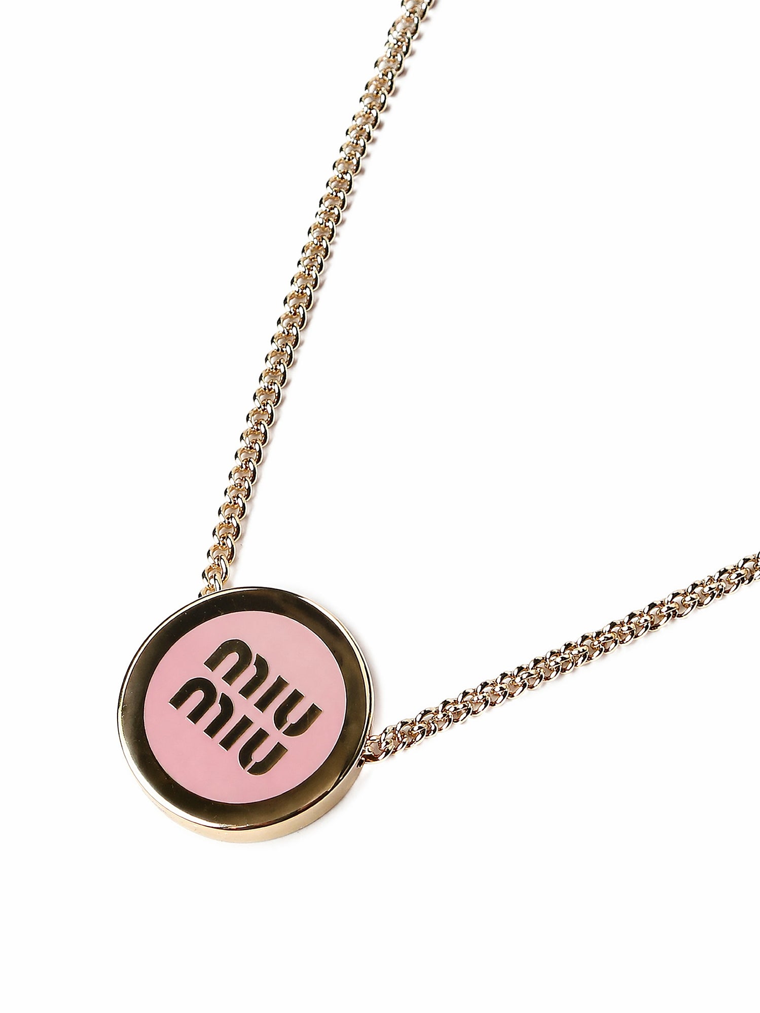 Collana in metallo con logo 5IC096 2F6TF0615 MIU MIU 