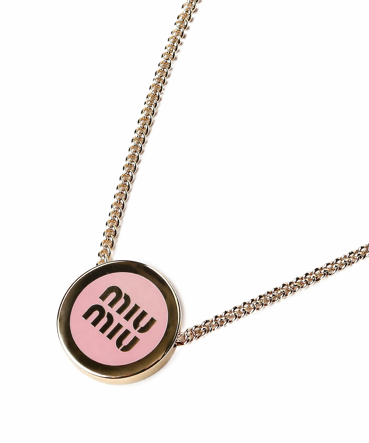 Collana in metallo con logo 5IC096 2F6TF0615 MIU MIU 