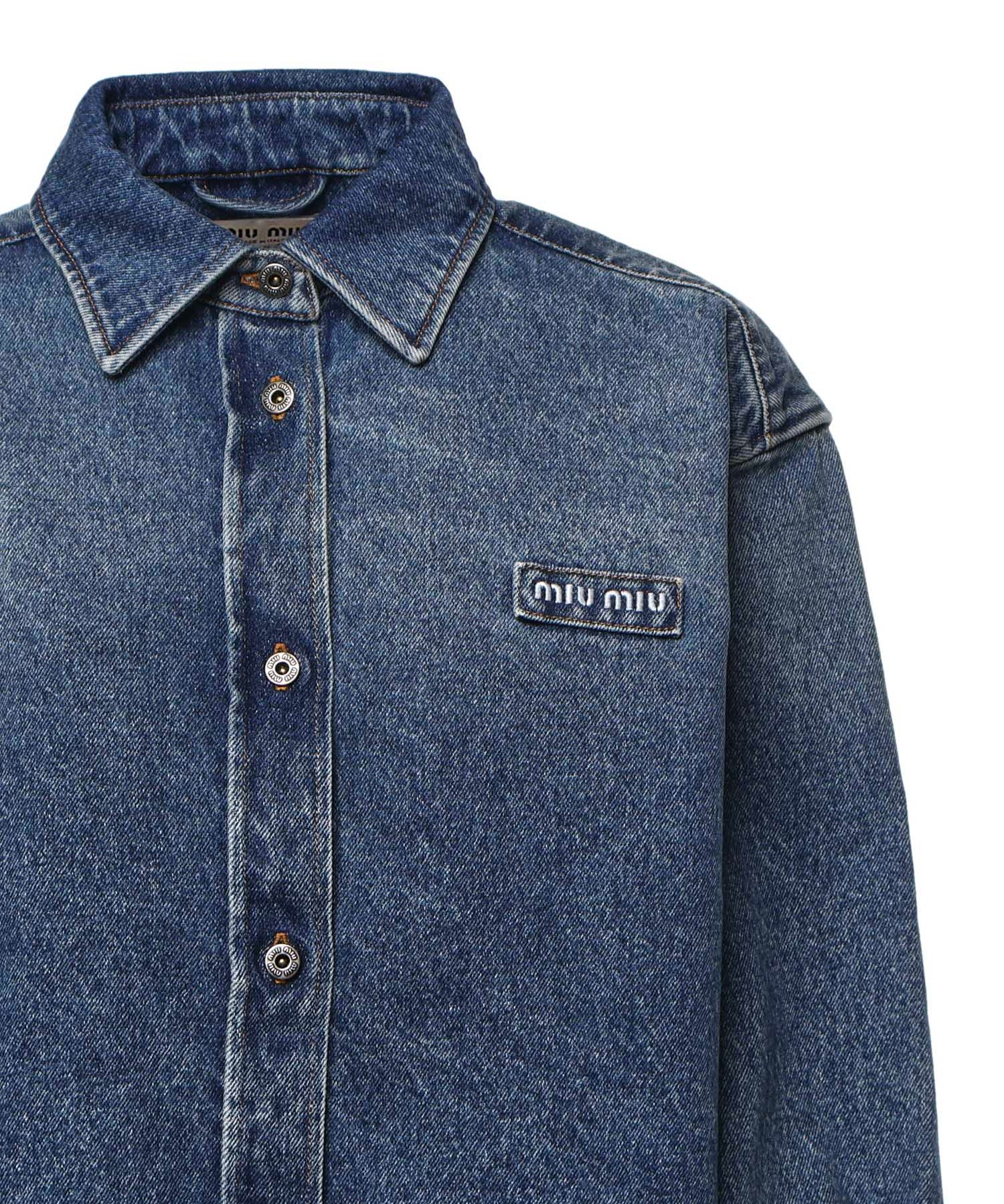 Camicia in denim GWC132 192UF0008 MIU MIU 
