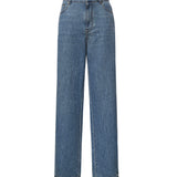 Jeans in chambray con logo GWP394 193KF0013 MIU MIU 