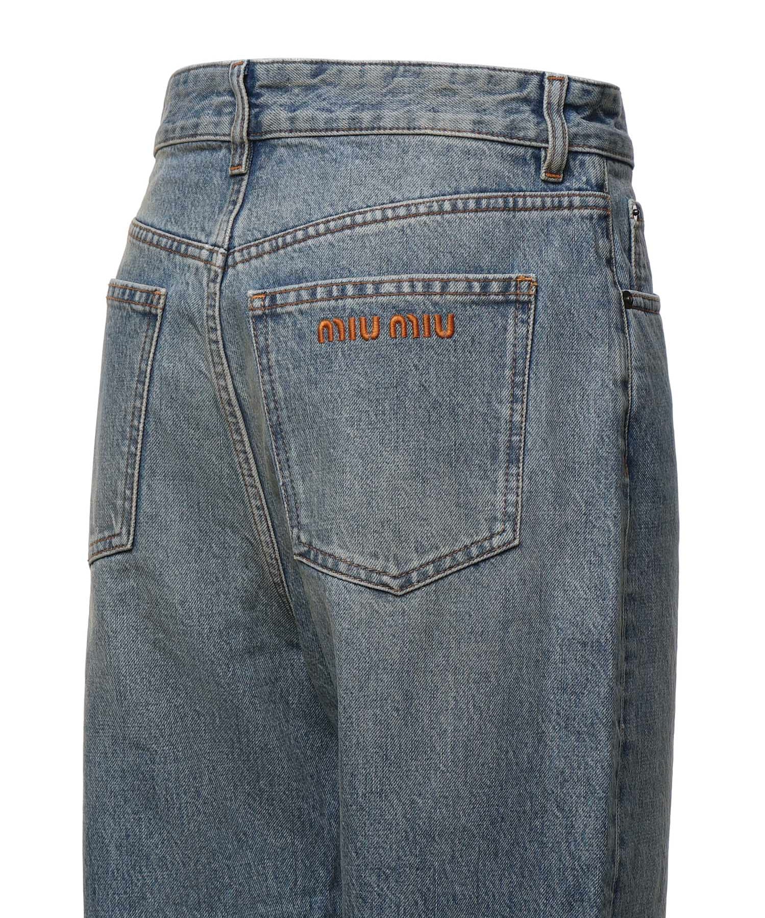 Jeans in denim washed GWP500 1NLCF0008 MIU MIU 