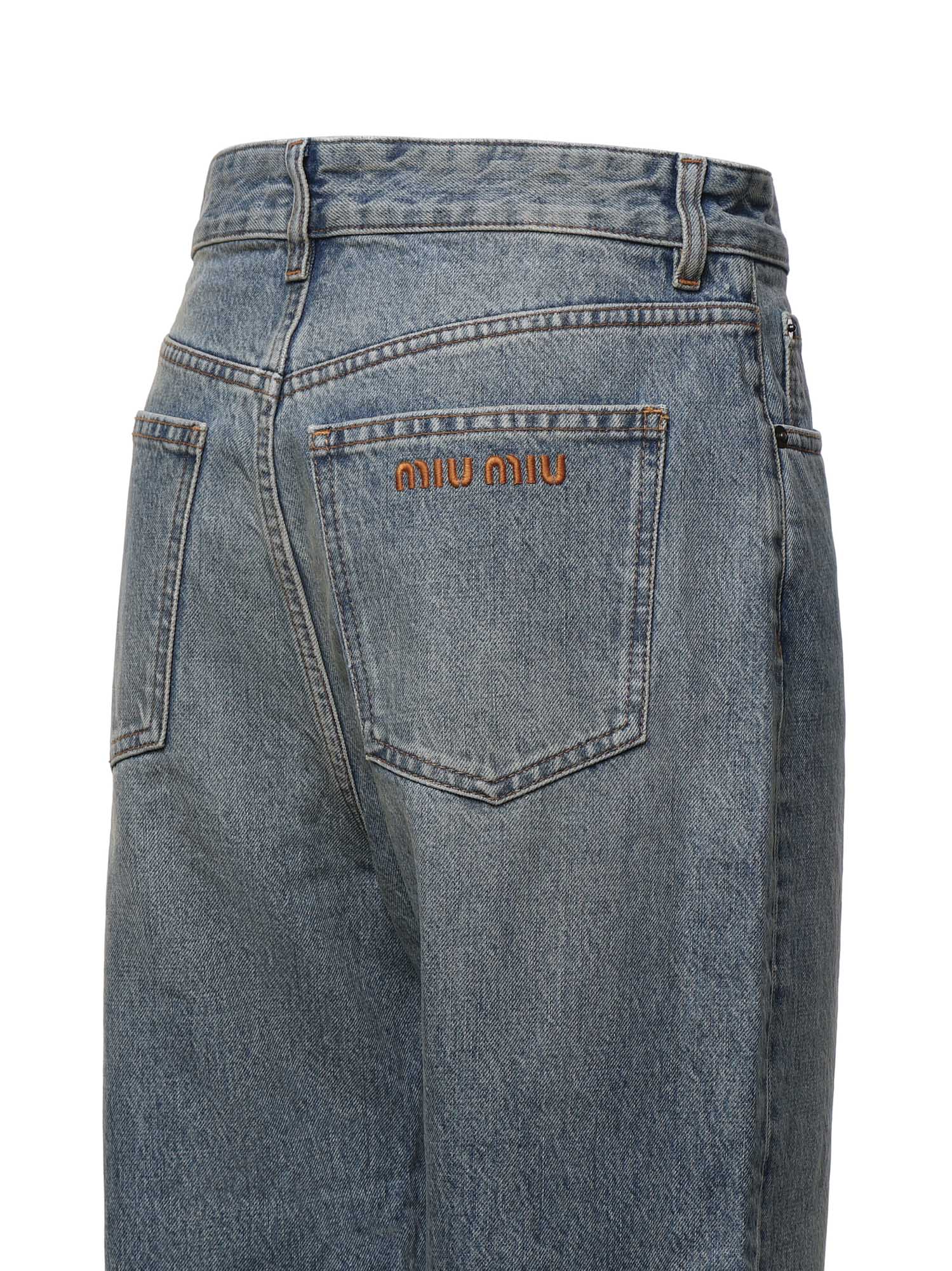 Jeans in denim washed GWP500 1NLCF0008 MIU MIU 