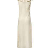 Abito in crêpe marocain con ricami MF6433 19UVF0N6K MIU MIU 
