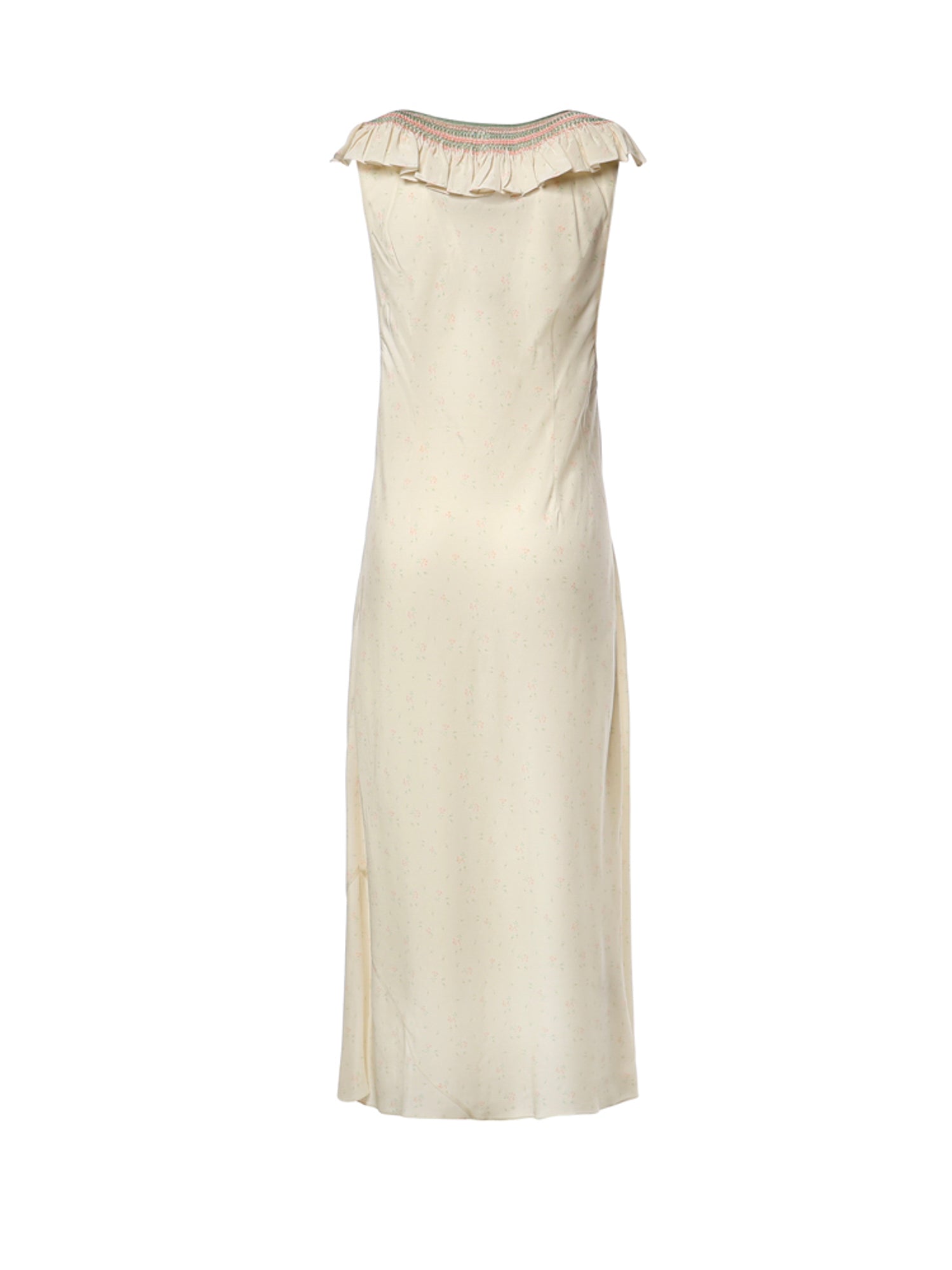 Abito in crêpe marocain con ricami MF6433 19UVF0N6K MIU MIU 