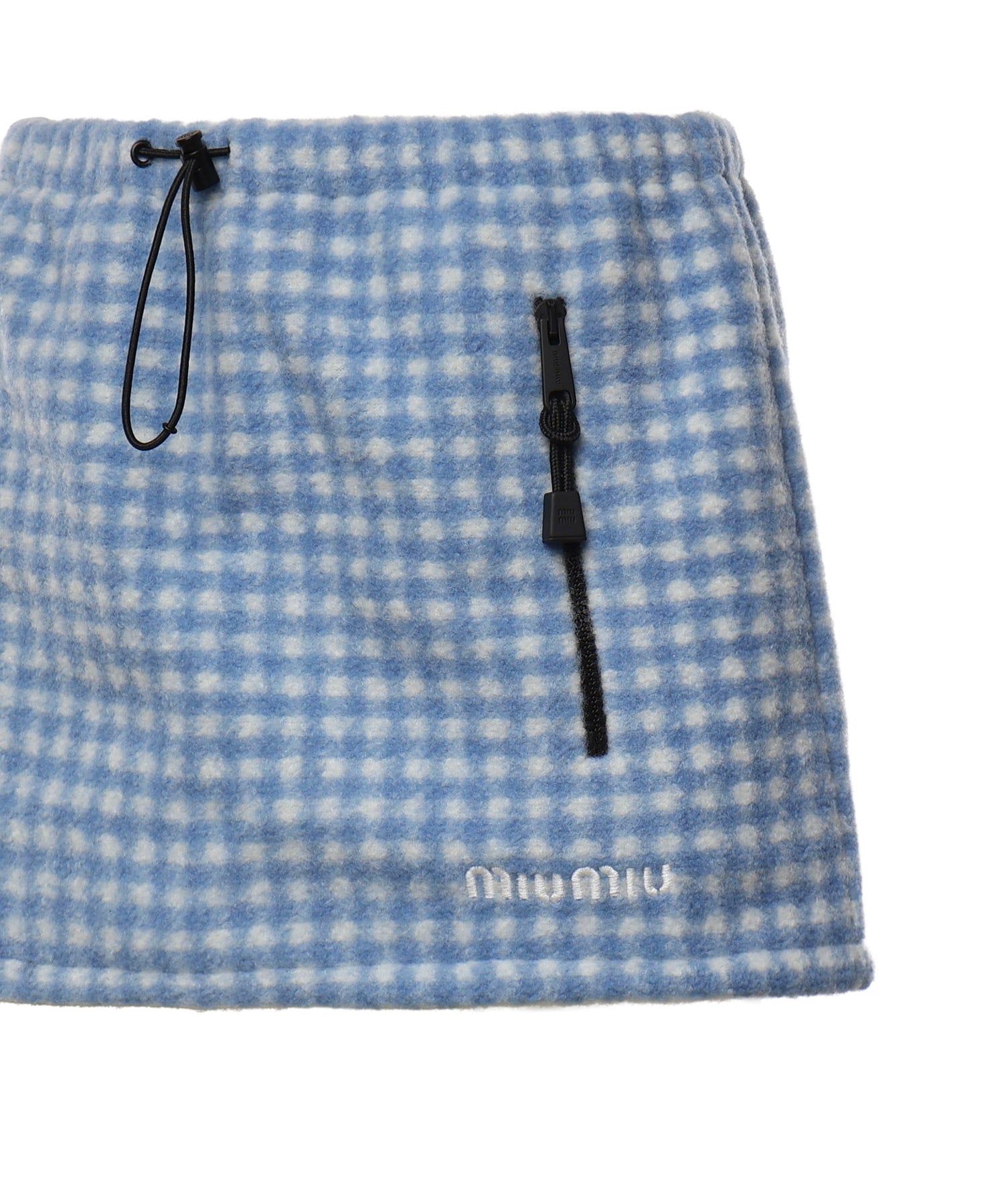 Minigonna in pile vichy MG2518 6375F0UB3 MIU MIU 