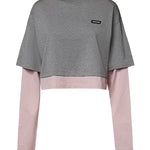 T-shirt in jersey con logo MJL135 17ORF0L5D MIU MIU 