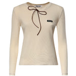 T-shirt in cotone MJLA58 191IF0379 MIU MIU 