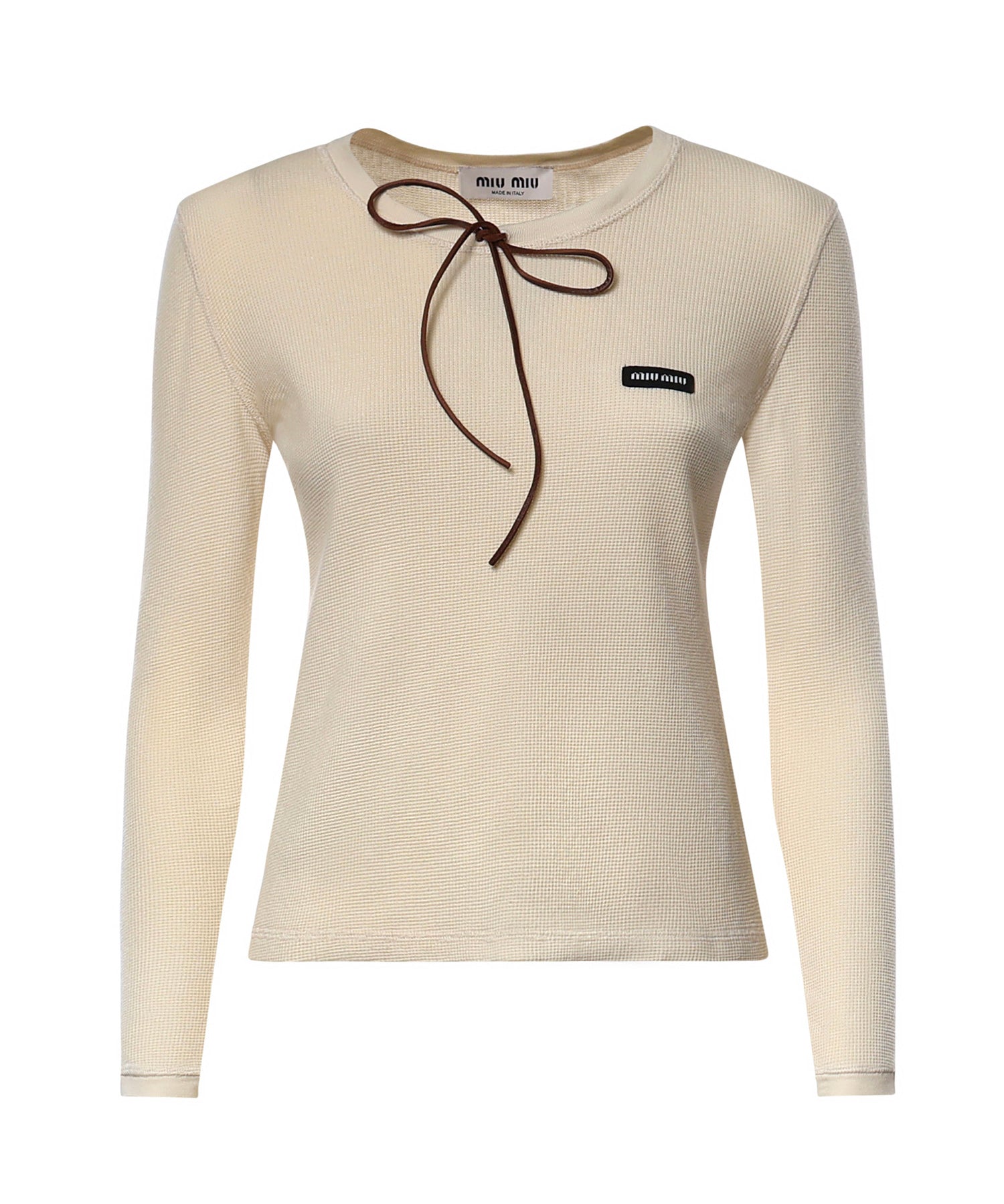 T-shirt in cotone MJLA58 191IF0379 MIU MIU 