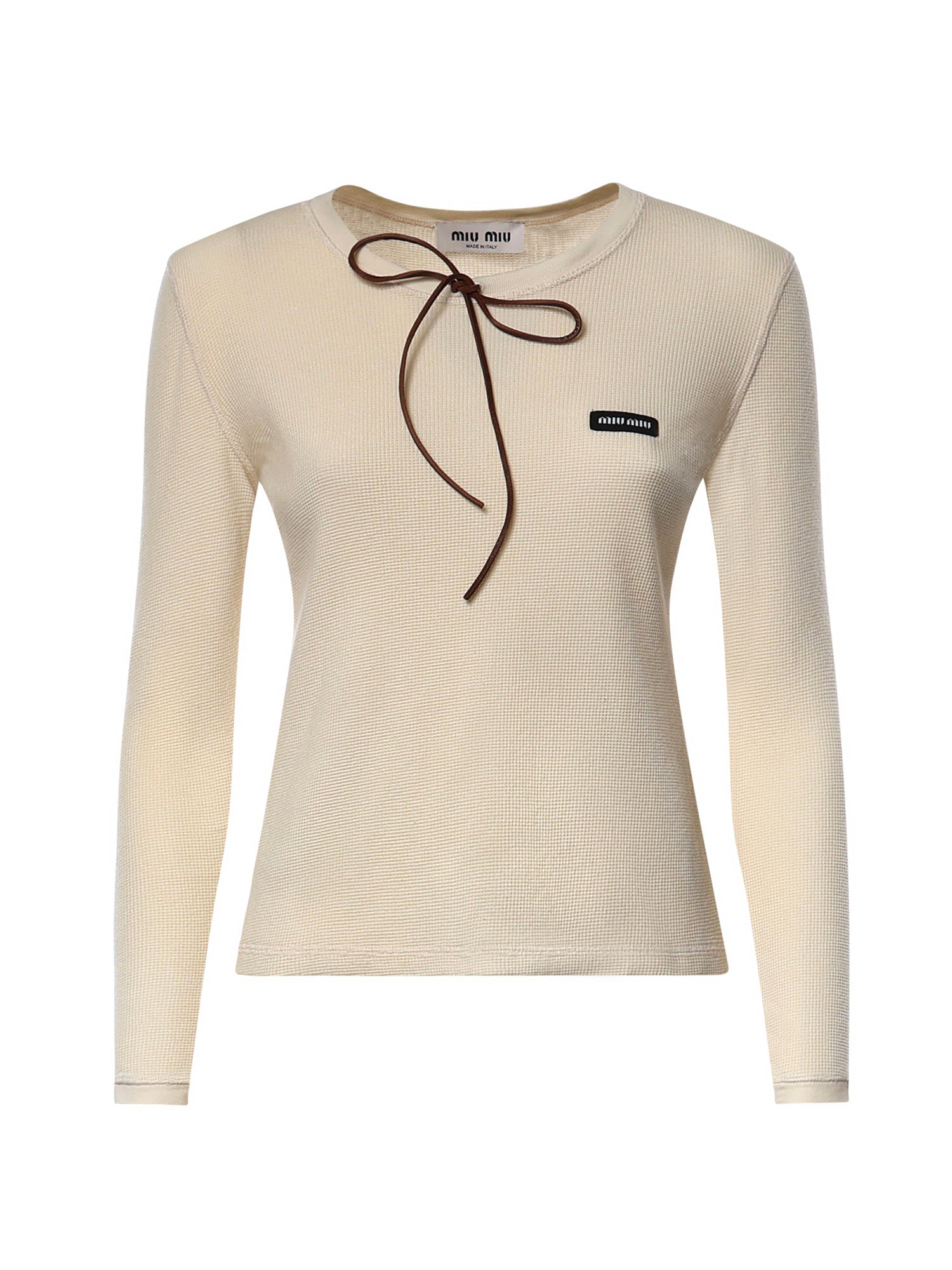 T-shirt in cotone MJLA58 191IF0379 MIU MIU 
