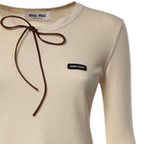 T-shirt in cotone MJLA58 191IF0379 MIU MIU 