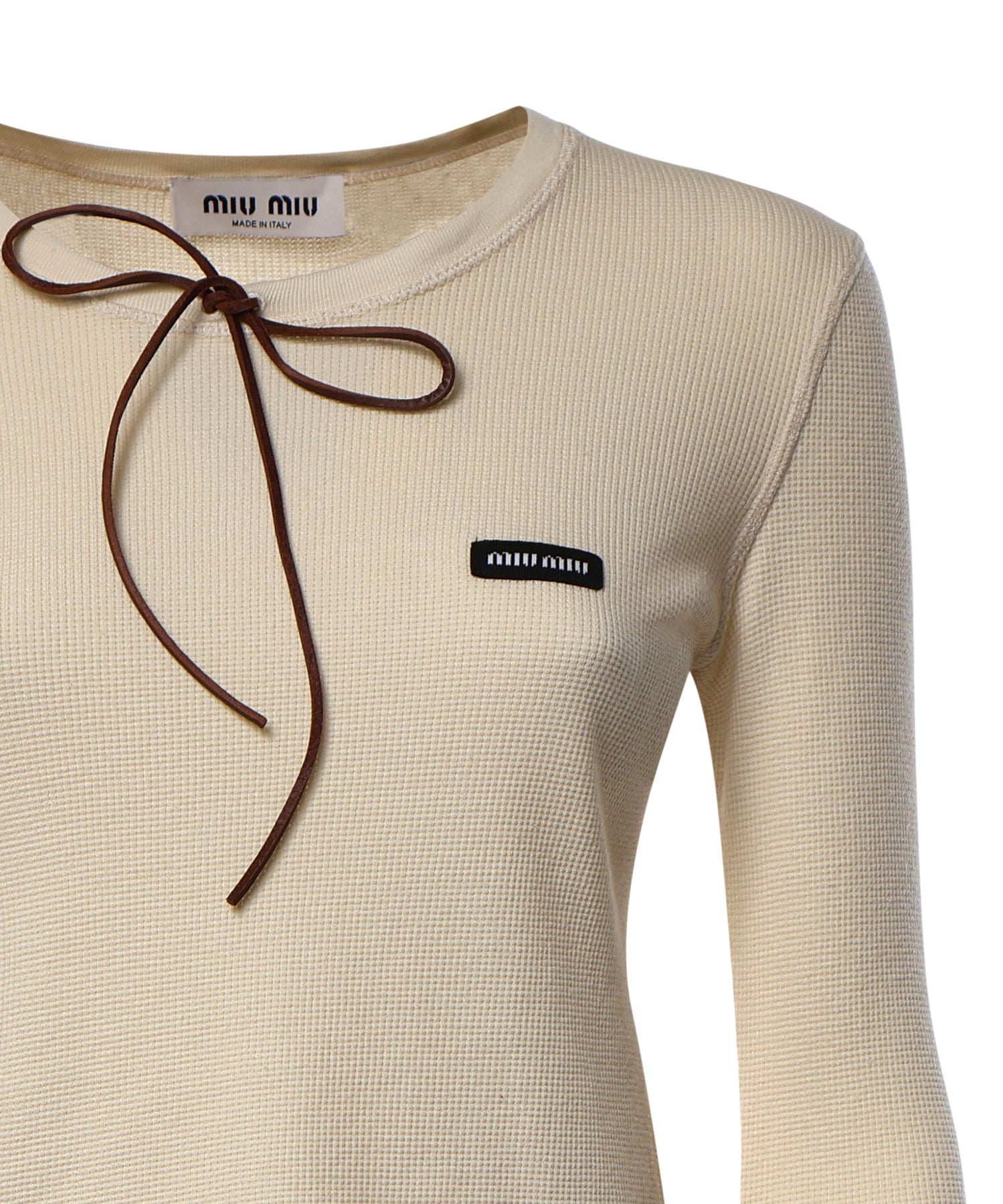 T-shirt in cotone MJLA58 191IF0379 MIU MIU 