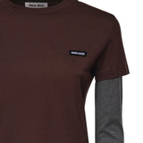 T-shirt in jersey con logo MJLA74 17ORF03YR MIU MIU 