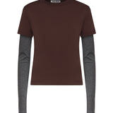 T-shirt in jersey con logo MJLA74 17ORF03YR MIU MIU 