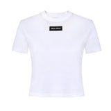 T-shirt in jersey con logo MJNA45 6398F0009 MIU MIU 