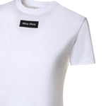 T-shirt in jersey con logo MJNA45 6398F0009 MIU MIU 