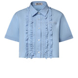 Camicia cropped in popeline MK2045 10RGF0013 MIU MIU 